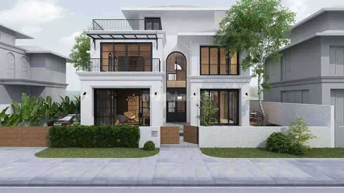 Mẫu 25: Biệt thự mang phong cách tân cổ điển, sang trọng với những chi tiết tinh tế và lịch lãm