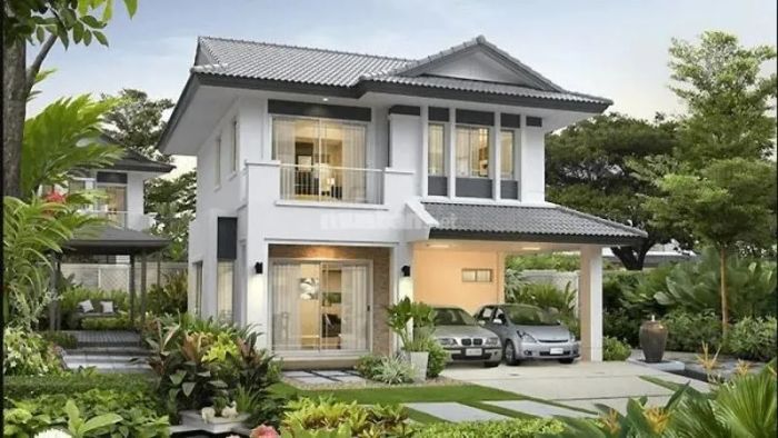 Mẫu 13: Biệt thự 2 tầng với sân vườn rộng lớn, tạo không gian sống thoải mái