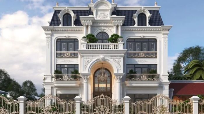 Thiết kế biệt thự kiểu Pháp mang đến vẻ đẹp sang trọng, tinh tế và đẳng cấp vượt thời gian.