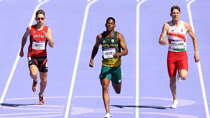 Certain Olympic athletes continue to wear paper bibs.