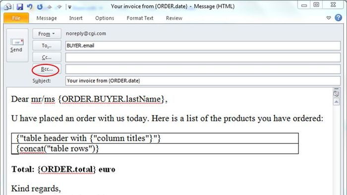 Email communication
