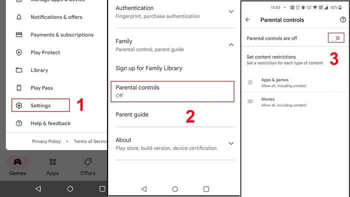 Cách tắt Family Link - Bước 2