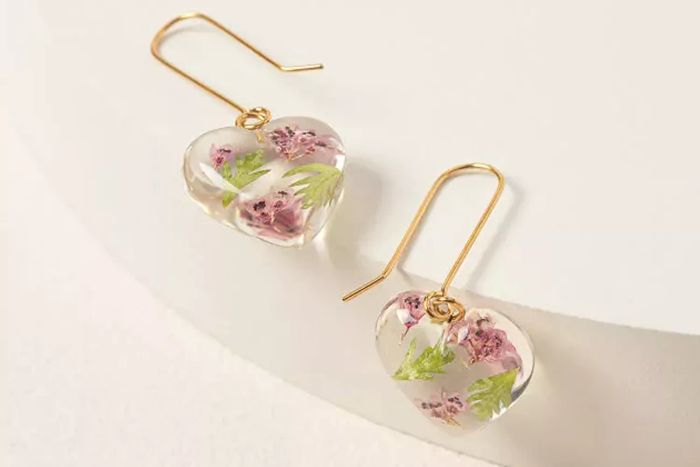 Tulianna and Alejandra Garces Birth Month Flower Heart Earrings