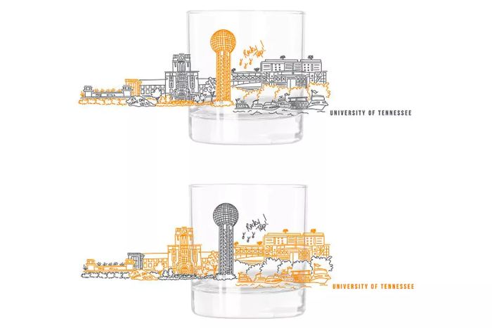 Uncommon Goods College Cityscape Rocks Glasses