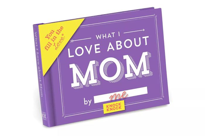 What I Love About Mom Fill-in-the-Blank Book
