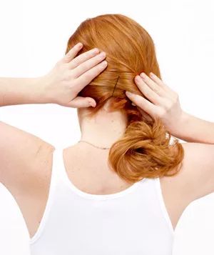 Step 1 of the Simple French Twist