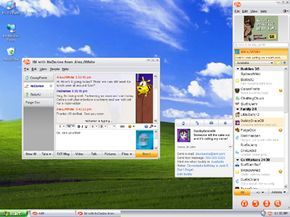 The AOL Instant Messenger window was a familiar sight for many computer users, often appearing as the central interface for real-time digital conversations.