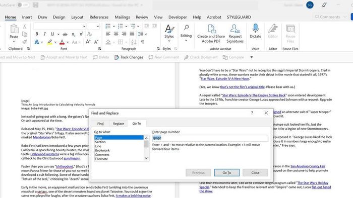 How to remove a page from Word.