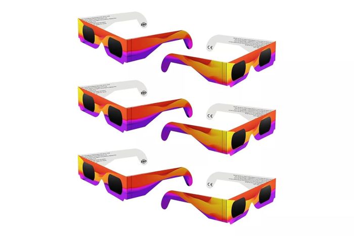 UCQKLI 6-Pack Solar Eclipse Glasses on Amazon