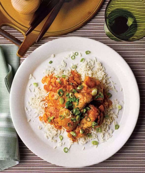 Slow-Cooker Curried Chicken with Ginger and Yogurt