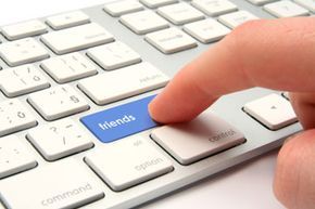 Friends key on the computer keyboard