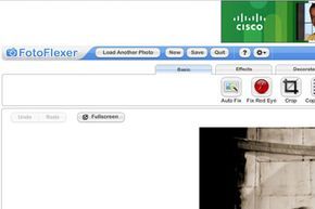 screenshot of the Fotoflexer editing interface