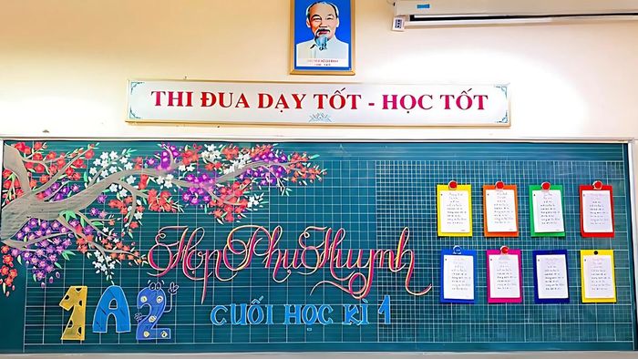 Trang trí bảng họp phụ huynh cuối năm đầy ấn tượng