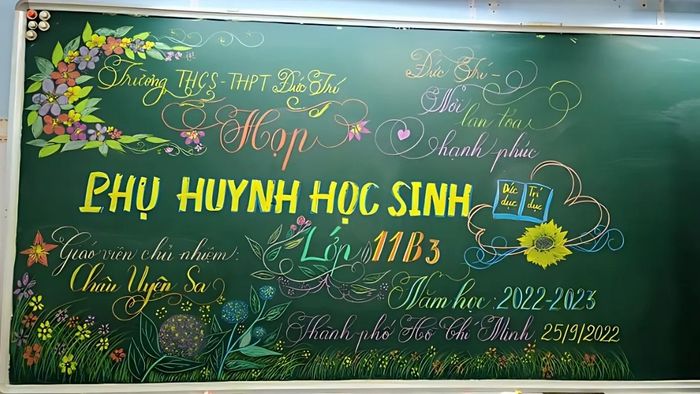 Trang trí bảng họp phụ huynh cho dịp đầu năm