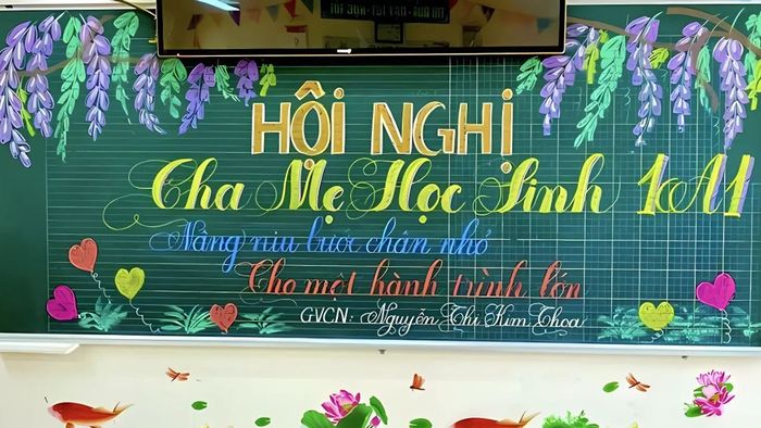 Trang trí bảng họp phụ huynh vào cuối năm học