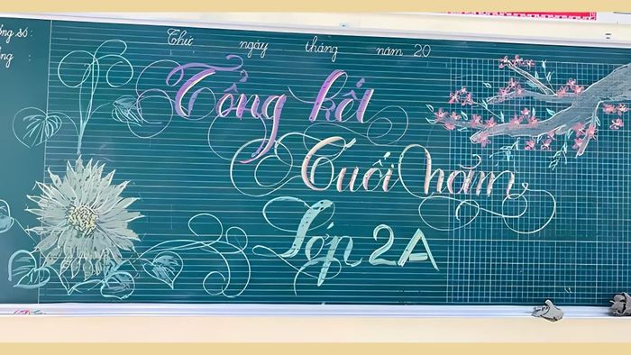 trang trí bảng họp phụ huynh dịp cuối năm