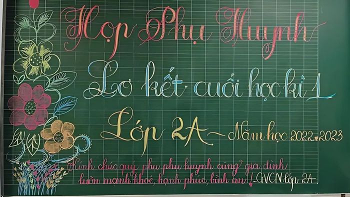 Trang trí bảng họp phụ huynh một cách tinh tế và đơn giản