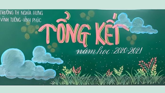 Trang trí bảng họp phụ huynh với phong cách đơn giản