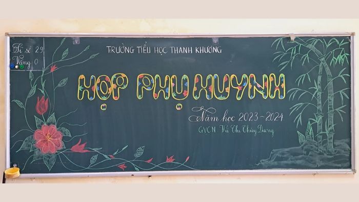 Trang trí bảng họp phụ huynh vào đầu năm học