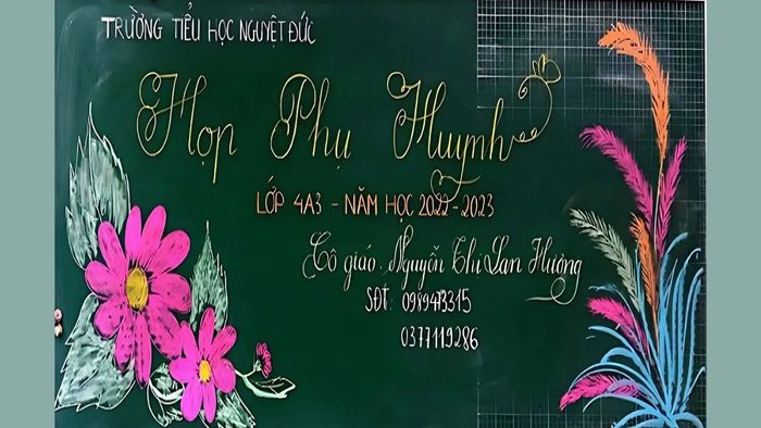 Ý tưởng trang trí bảng họp phụ huynh sáng tạo
