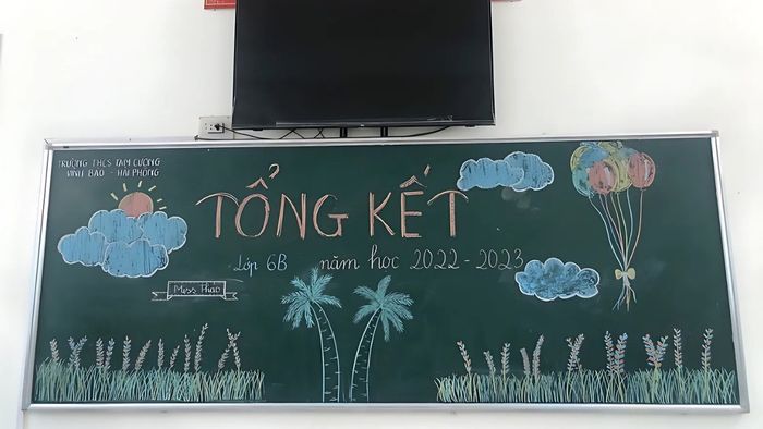 Phong cách trang trí bảng họp phụ huynh đơn giản