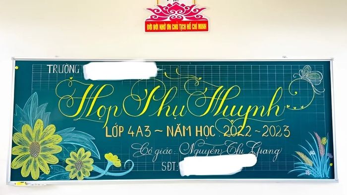 Các mẫu trang trí bảng họp phụ huynh đẹp mắt và sáng tạo