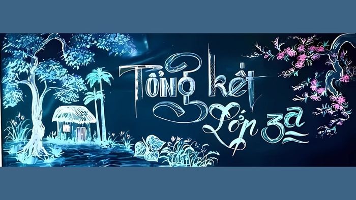 Trang trí bảng họp phụ huynh với phong cách đơn giản