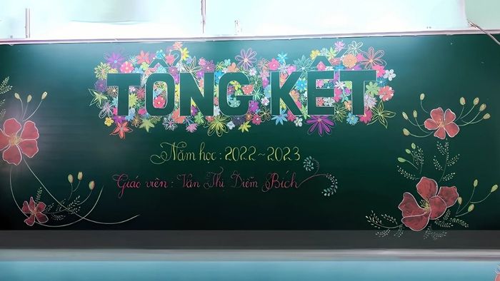 Bảng lớp học được trang trí cho cuộc họp phụ huynh thêm sinh động