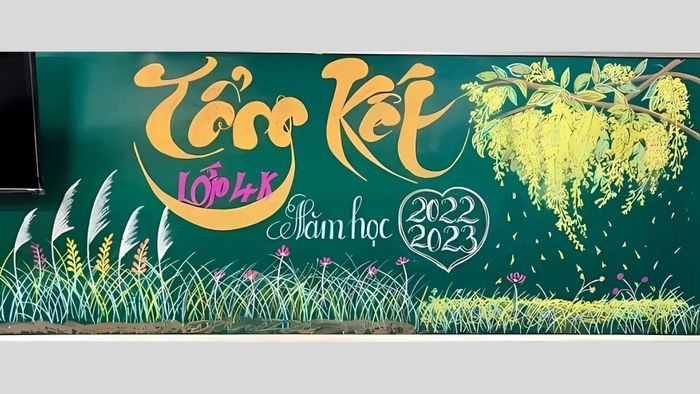 bảng lớp học với trang trí cho buổi họp phụ huynh