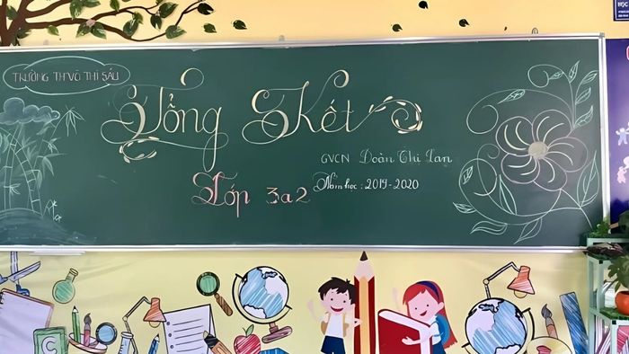 mẫu thiết kế trang trí bảng họp phụ huynh