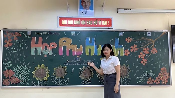 Bảng lớp học với thiết kế trang trí bảng họp phụ huynh