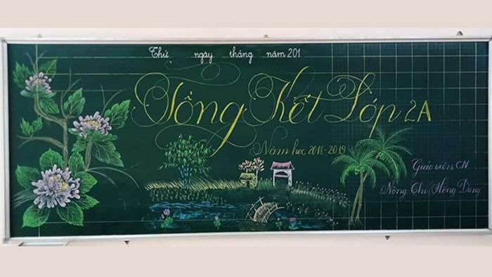 Mẫu trang trí bảng cho buổi họp phụ huynh đầy ấn tượng