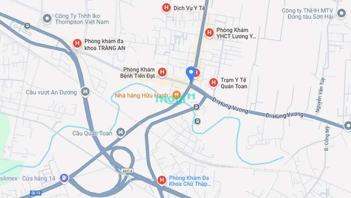 Khu vực xung quanh Ngã Tư Quán Toan có nhiều bệnh viện và phòng khám