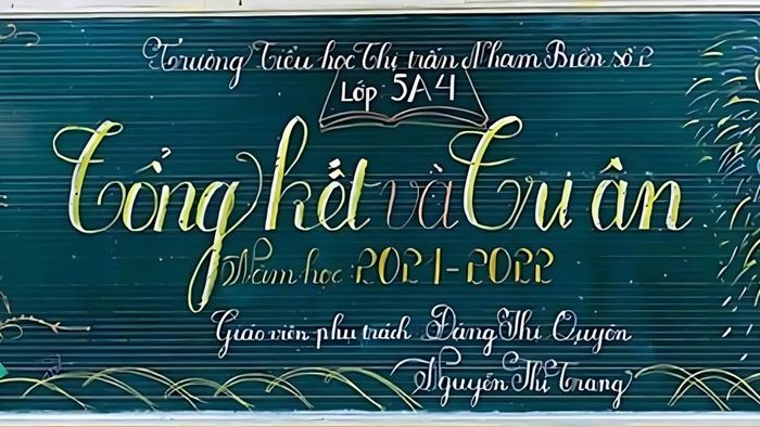 Trang trí bảng cho cuộc họp phụ huynh cuối năm học