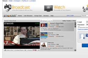 Stickam's Main Page