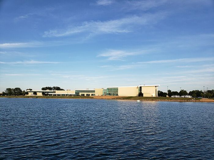 File: 2019-08-15 RecPlex from North Side Lake Andrea (2).jpg