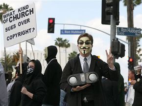 Anonymous protest against Scientology