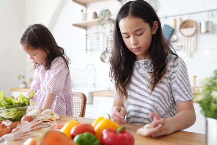 Preparing a special dinner for Mother's Day