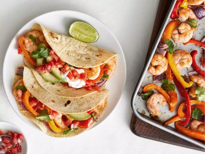 Sheet Pan Shrimp Fajitas