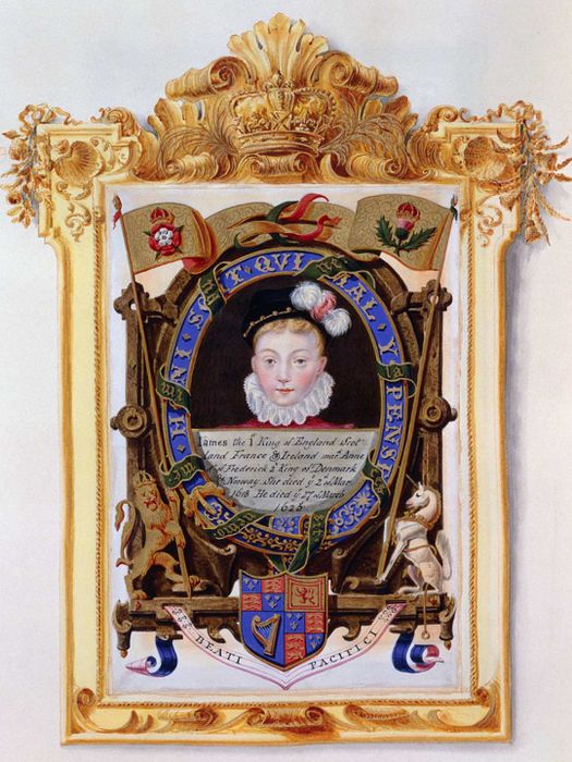 A portrait of James VI and I as a young boy.