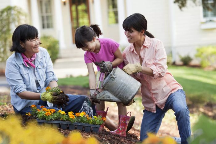 Planting a garden on Mother's Day