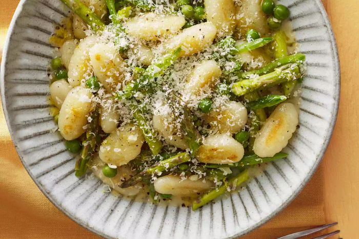 gnocchi with spring vegetable