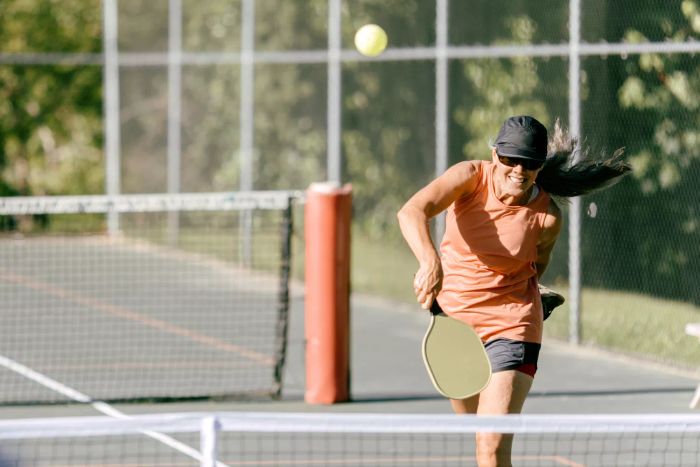 Women Playing Pickleball