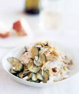 Pasta With Zucchini and Goat Cheese
