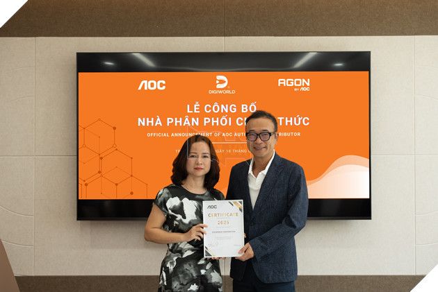 Digiworld và AOC chính thức hợp tác, trở thành nhà phân phối của AOC tại Việt Nam.