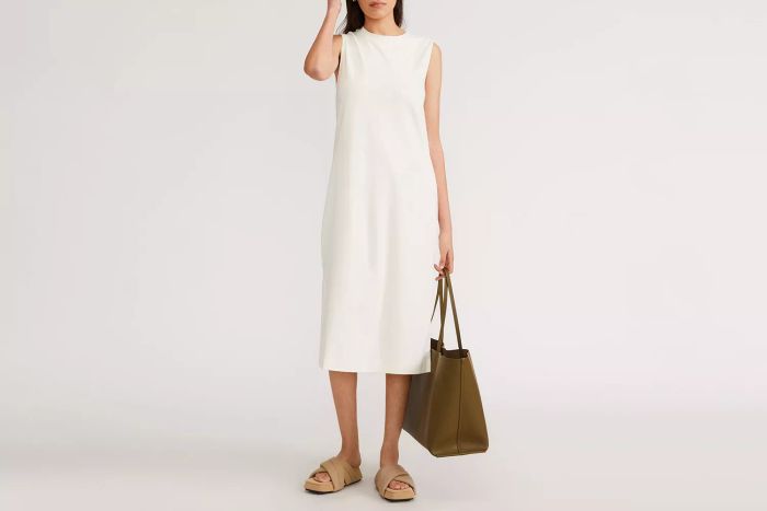 The Organic Cotton Weekend Tank Dress in Canvas