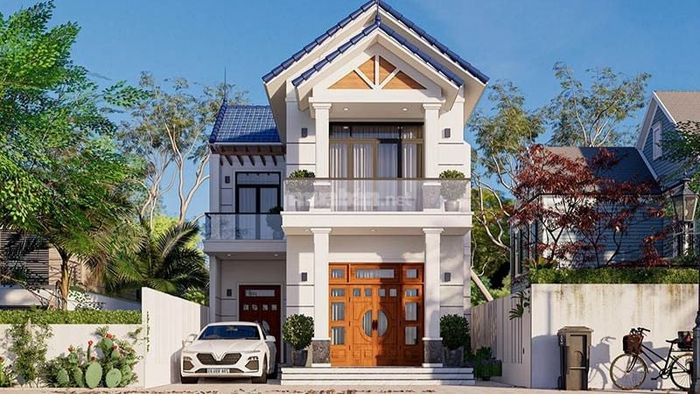 Nhà 1 trệt 1 lầu 5x15 mái Thái với kiểu thiết kế tinh tế, đẳng cấp
