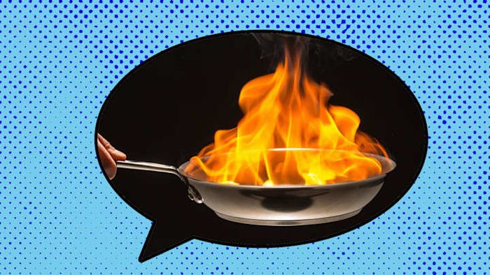 'Flash in the pan' doesn’t refer to an actual fire in a pan, though that's a good guess.