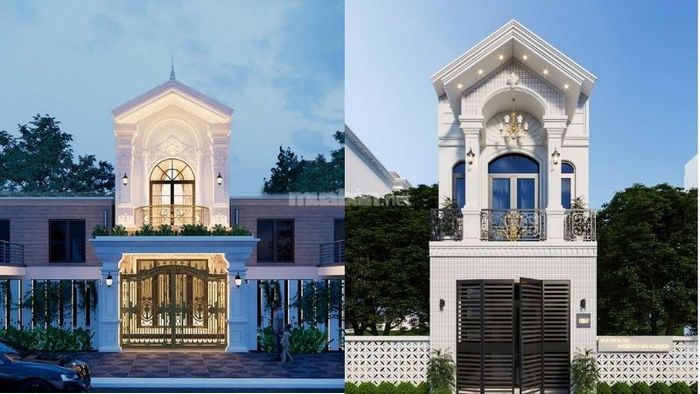 Mẫu nhà 1 trệt 1 lầu 5×15 theo phong cách Tân cổ điển tinh tế