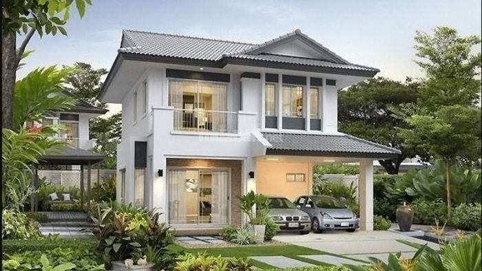 Nhà 1 trệt 1 lầu 5x15 với sân vườn thoáng mát, mang đến không gian trong lành
